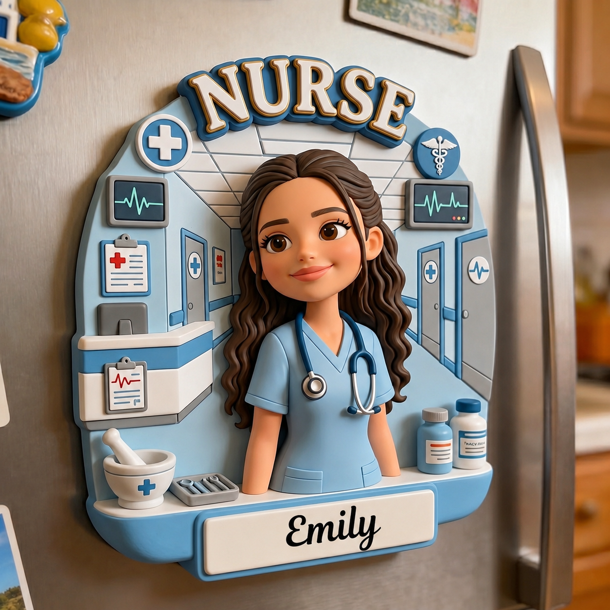 Personalized Nurse Fridge Magnet With Custom Name - Thoughtful Gift For Nurses