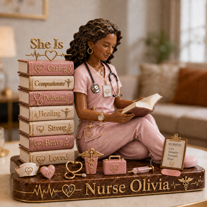 Personalized Nurse Acrylic Plaque – Custom Name Nurse Appreciation Gift, Inspirational Nursing Desk Decor