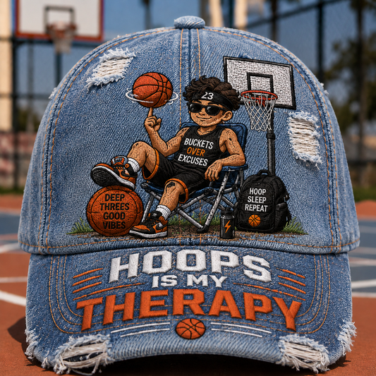 Personalized Basketball Therapy Classic Cap – Funny Custom Hoops Lover Hat