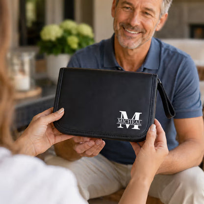 Personalized Classic Golf Pattern Golf Organiser Pouch and Golf Tools Set with Name Daily Use Father's Day Birthday Gift for Golf Lovers