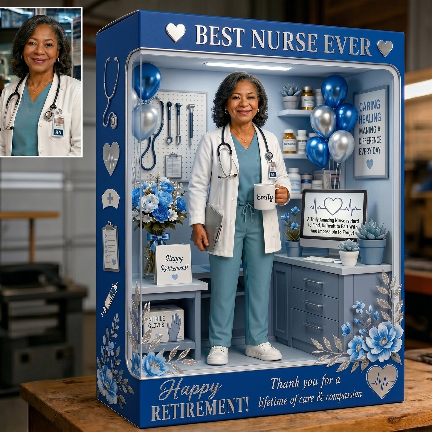 Best Nurse Ever - Personalized Nurse Retirement Custom Shaped Acrylic Plaque