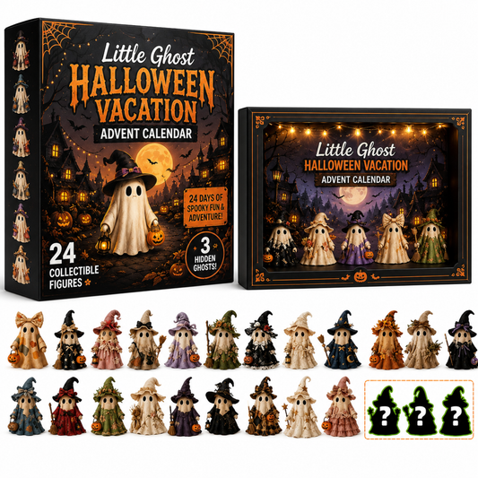 Halloween Ghost Advent Calendar 2026, 24 Days of Spooky Collectible Figures, Cute Ghost Figurine Surprise Gift