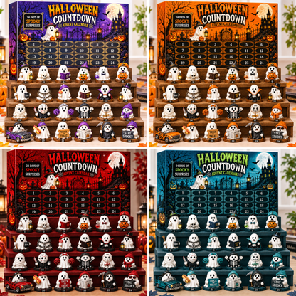 Halloween Advent Calendar 2026, 24 Days of Spooky Ghost Collectible Figures, Halloween Countdown Surprise Gift