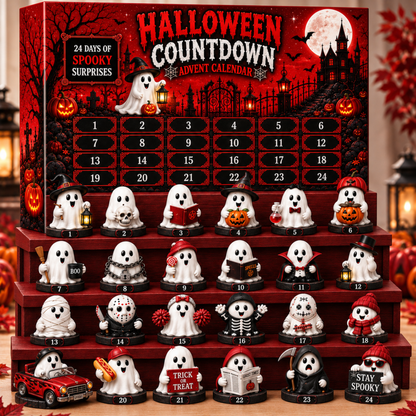 Halloween Advent Calendar 2026, 24 Days of Spooky Ghost Collectible Figures, Halloween Countdown Surprise Gift