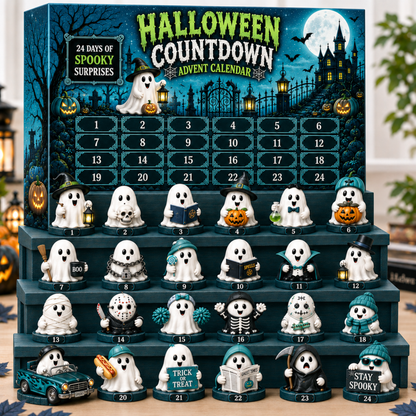 Halloween Advent Calendar 2026, 24 Days of Spooky Ghost Collectible Figures, Halloween Countdown Surprise Gift