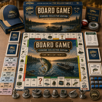 Premium Fishing Collector’s Edition Board Game – Fishing Adventure Strategy Game for Anglers, Families & Game Night