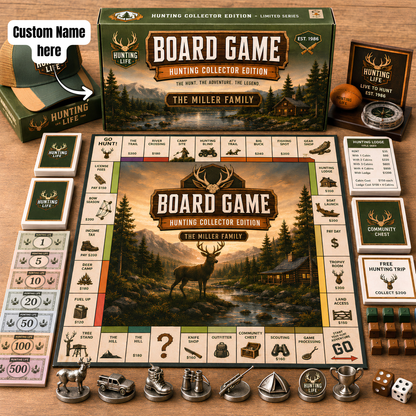 Premium Hunting Collector’s Edition Board Game – Outdoor Hunting Adventure Strategy Game for Hunters & Game Night