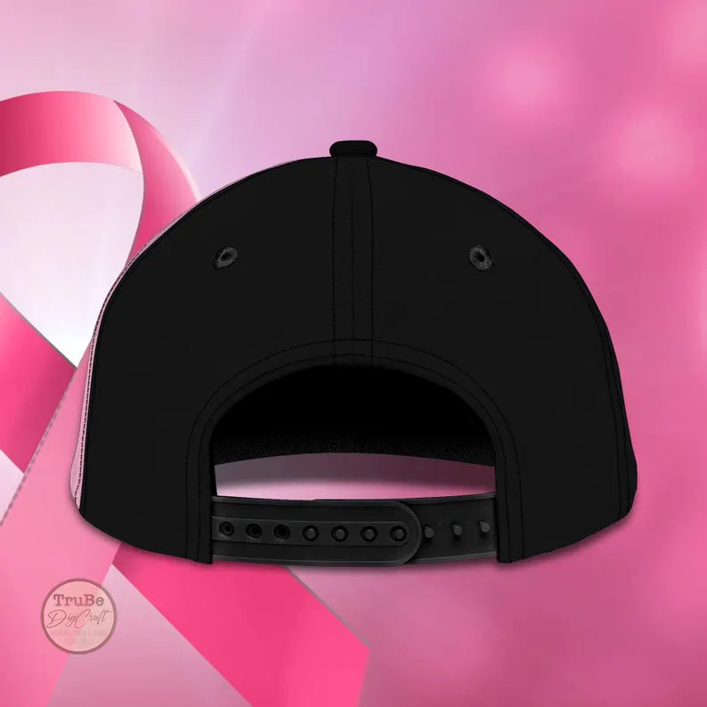 Personalized Pink Ribbon Baseball Cap: Breast Cancer Awareness Butterfly Hat