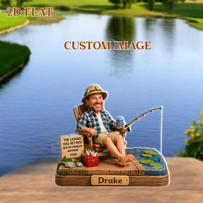 Personalized Retirement Gift For Fisherman Fishing Legend Retired 2026 Custom Name Plaque