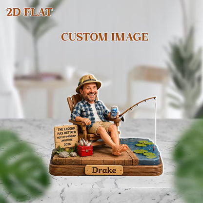 Personalized Retirement Gift For Fisherman Fishing Legend Retired 2026 Custom Name Plaque