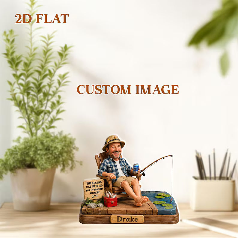 Personalized Retirement Gift For Fisherman Fishing Legend Retired 2026 Custom Name Plaque