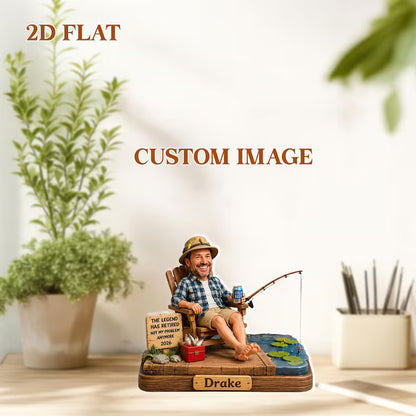 Personalized Retirement Gift For Fisherman Fishing Legend Retired 2026 Custom Name Plaque