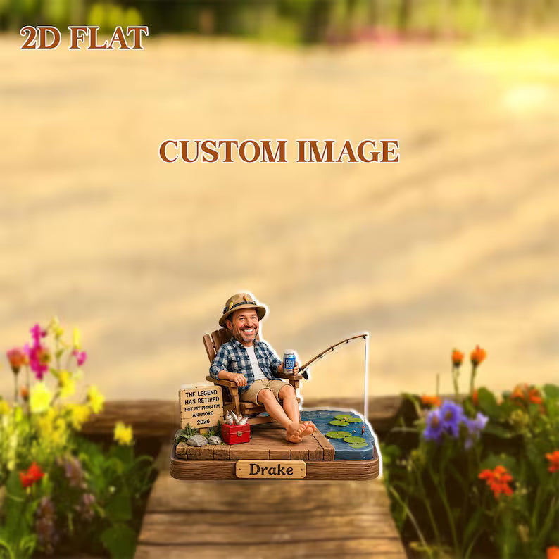 Personalized Retirement Gift For Fisherman Fishing Legend Retired 2026 Custom Name Plaque