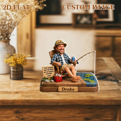 Personalized Retirement Gift For Fisherman Fishing Legend Retired 2026 Custom Name Plaque