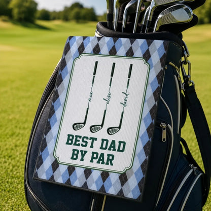 Custom Golf Towel - Personalized Father's Day Birthday Golf Gifts For Dad, Grandpa - Keep Calm & Golf On 2705 PTH