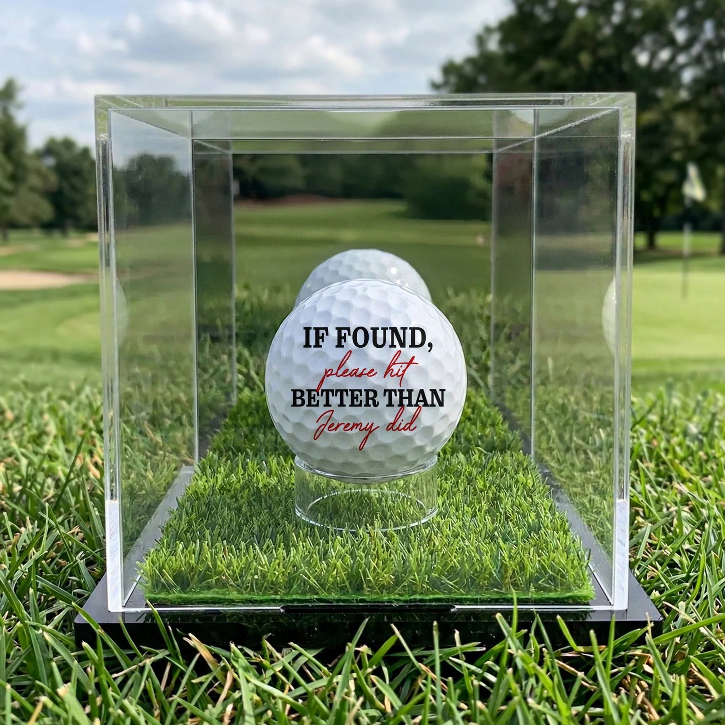 Personalized Funny Golf Ball with Photo Cartoon, If Found Please Hit Better Quote, Unique Gift for Golfers
