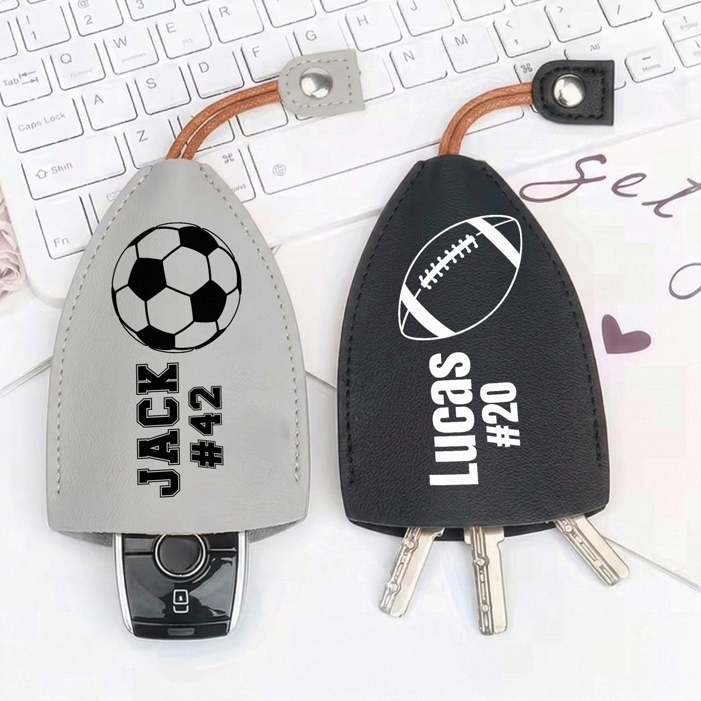 Custom Name, Number, Sport Lover, Baseball, Basketball, Football - Personalized Keychain
