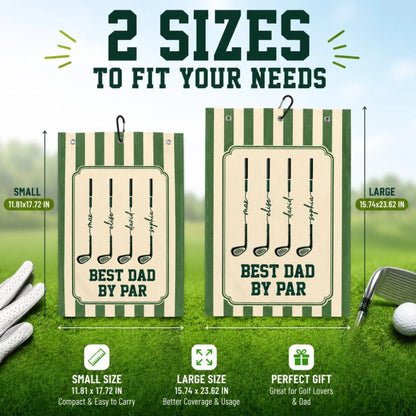 Custom Golf Towel - Personalized Father's Day Birthday Golf Gifts For Dad, Grandpa - Keep Calm & Golf On 2705 PTH
