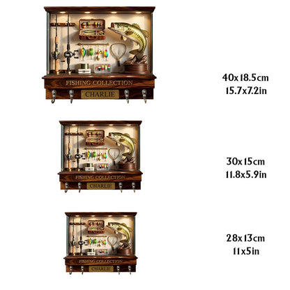 Love Fishing - Personalized Fishing Custom Shaped Hanging Rack