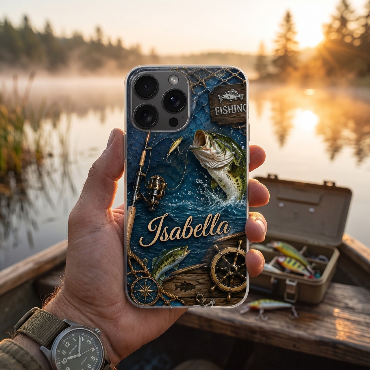 Fishing Passion - Personalized Clear Phone Case, Gift For Fishing Lovers