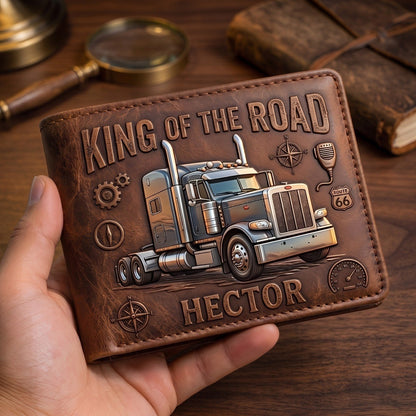 Legend Of The Highway - Personalized Trucker Dad Wallet