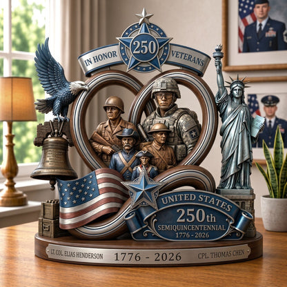 Personalized U.S. Army 250th USA Anniversary Decor – Custom Shaped Acrylic Plaque