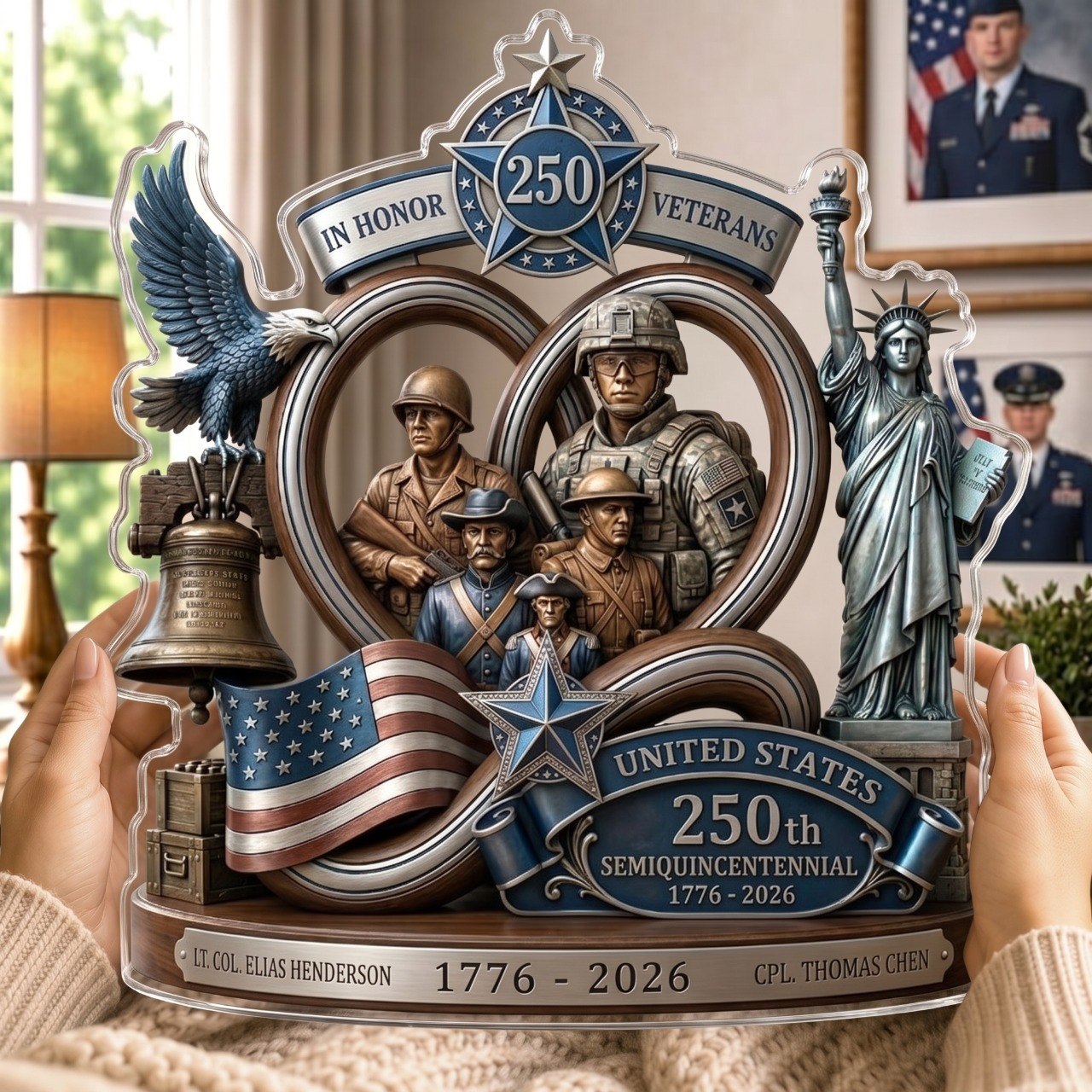 Personalized U.S. Army 250th USA Anniversary Decor – Custom Shaped Acrylic Plaque