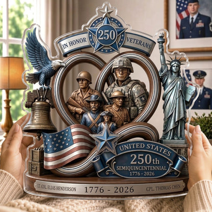 Personalized U.S. Army 250th USA Anniversary Decor – Custom Shaped Acrylic Plaque