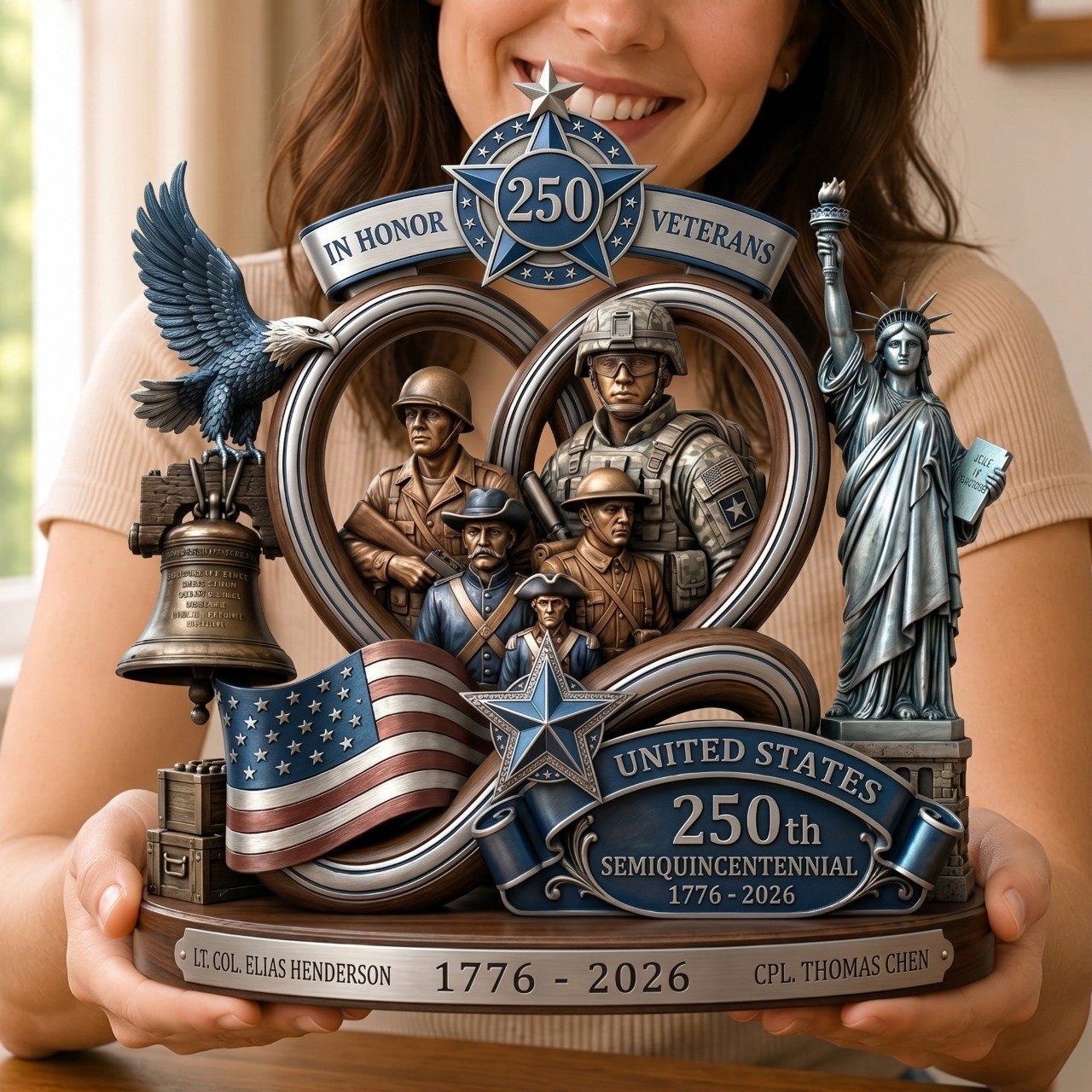 Personalized U.S. Army 250th USA Anniversary Decor – Custom Shaped Acrylic Plaque