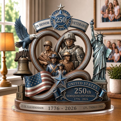 Personalized U.S. Army 250th USA Anniversary Decor – Custom Shaped Acrylic Plaque