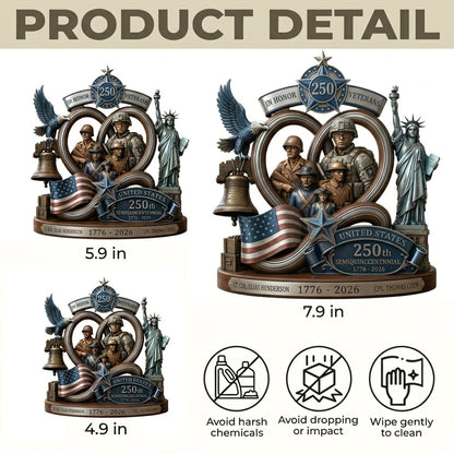Personalized U.S. Army 250th USA Anniversary Decor – Custom Shaped Acrylic Plaque