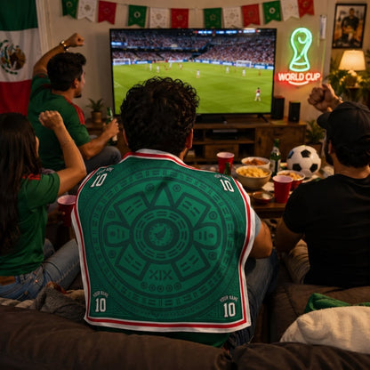 Southwestern Inspired Mexico Soccer Satin Head Scarf – Green Match Day Bandana for Women, Custom Name & Number Football Outfit