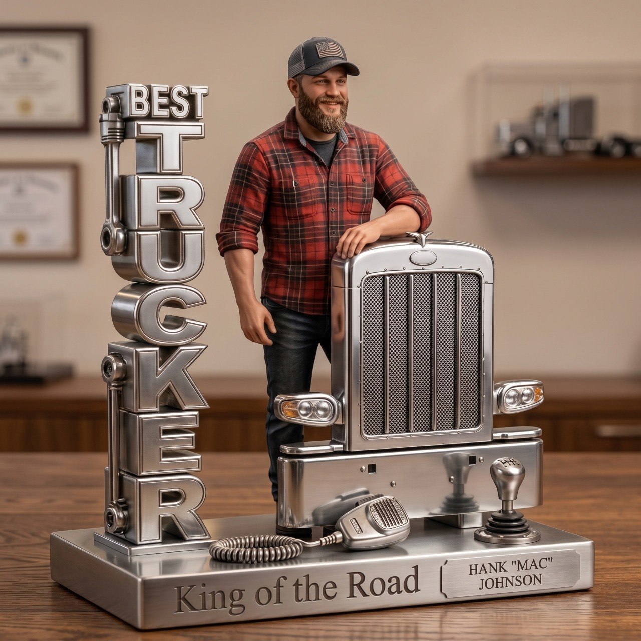 Best Trucker Ever - Personalized Truck Driver Custom Shaped Acrylic Plaque