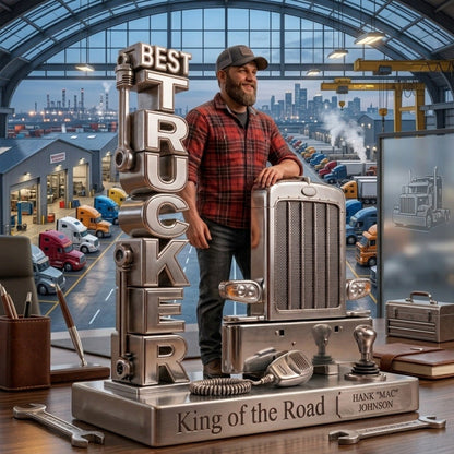 Best Trucker Ever - Personalized Truck Driver Custom Shaped Acrylic Plaque