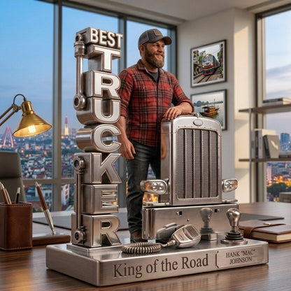 Best Trucker Ever - Personalized Truck Driver Custom Shaped Acrylic Plaque