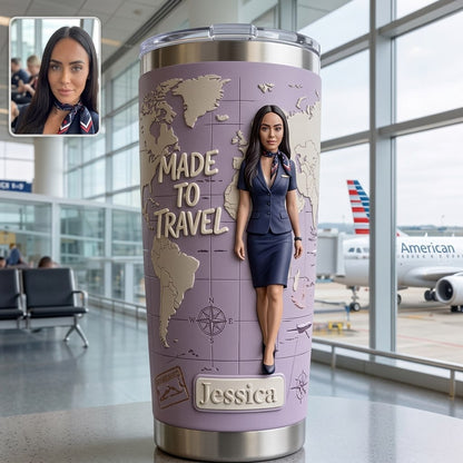 Crew Life Personalized Flight Attendant - Personalized Fly attendant Tumbler