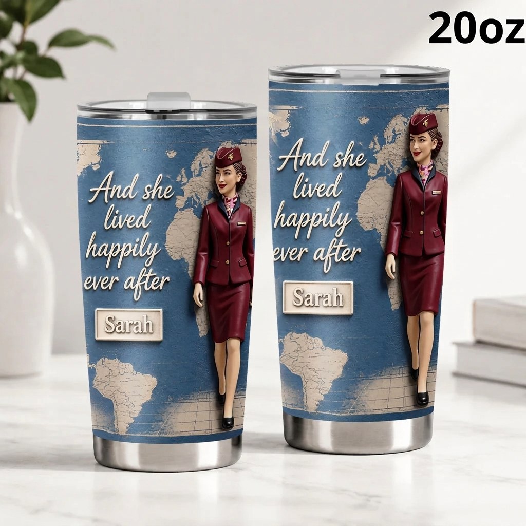 Crew Life Personalized Flight Attendant - Personalized Fly attendant Tumbler