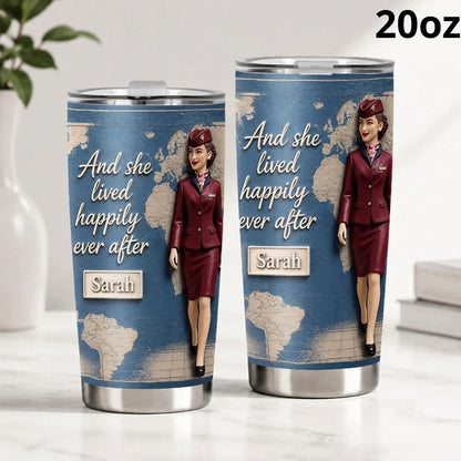 Crew Life Personalized Flight Attendant - Personalized Fly attendant Tumbler