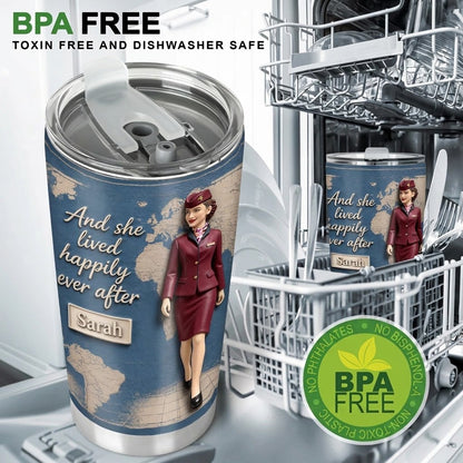 Crew Life Personalized Flight Attendant - Personalized Fly attendant Tumbler