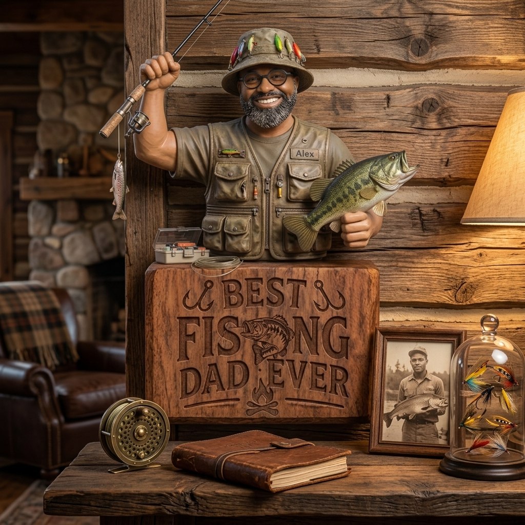Best Fishing Dad Ever- Personalized Fishing Dad Wall Bottle Opener