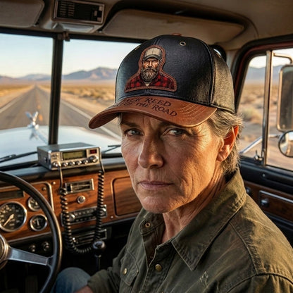 King Of The Road - Personalized Leather Patch Classic Cap With Custom Name