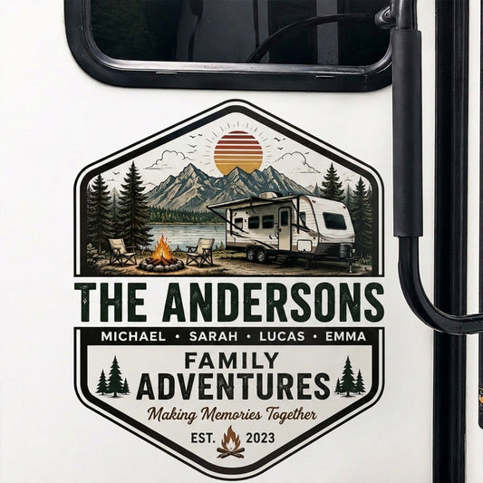 Family Adventures - Personalized RV Decal