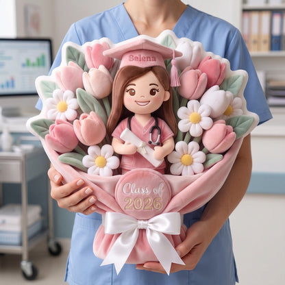 Graduation Nurse Bouquet Pillow - Custom Photo Gifts For Nurse Pillow