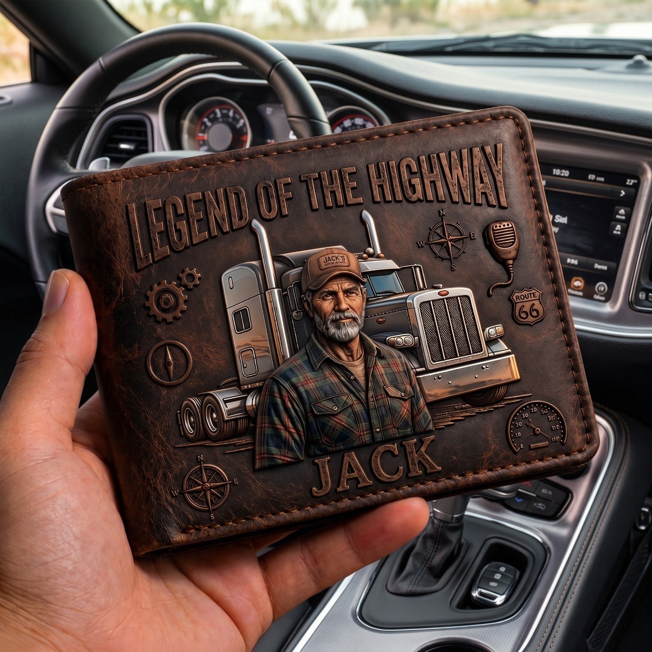 Legend Of The Highway - Personalized Trucker Dad Wallet