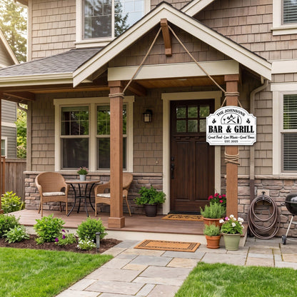 Great Time At Backyard - Personalized Custom Wood Sign