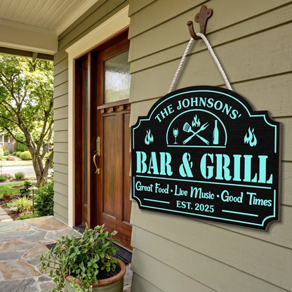 Great Time At Backyard - Personalized Custom Wood Sign