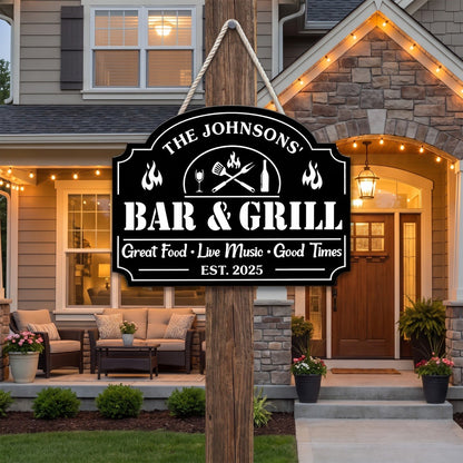 Great Time At Backyard - Personalized Custom Wood Sign