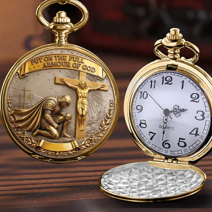 Put On The Full Amour Of God - Personalized Christian Pocket Watch