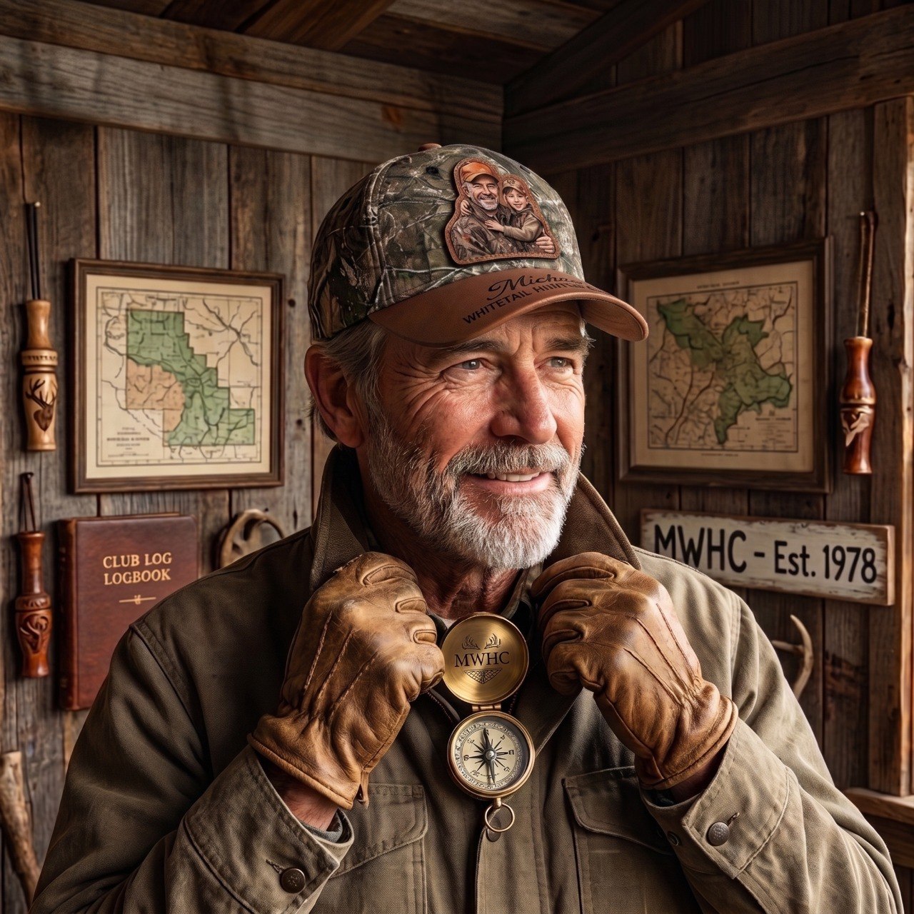 Whitetail Hunter's Club - Personalized Hunting Camo Hat