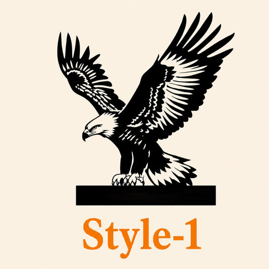 Personalized Eagle Metal Wall Decor, Eagle US Flag Sign, Custom Last Name Bald Eagle Wall Art
